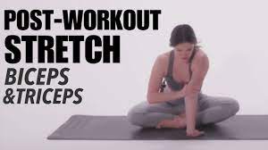 Keeping your hands in place, slowly. Post Workout Stretch Biceps And Triceps Youtube