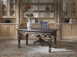 This makes the silver leaf stick to the wax paper, which makes application much easier. Wooden Luxury Desk With Silver Leaf Decorations Idfdesign