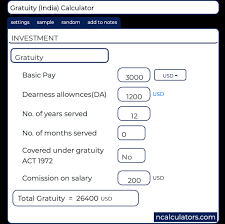 gratuity india calculator