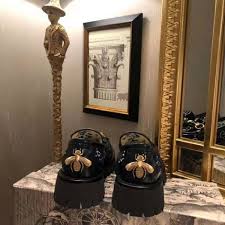 Look out for the signature jordaan, brixton and backless princetown with iconic gucci web stripe detailing and gg canvas. Gucci Women Gg Velvet Lug Sole Loafer In Gg Velvet 2 5 Cm Heel Navy Lulux