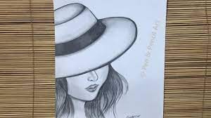 Easy Way To Draw A Girl Wearing Hat How To Draw A Girl Pencil Sketch Pencil Sketches Of Girls Really Cool Drawings Beautiful Girl Drawing