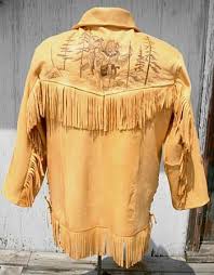 Fringe a shirt for summer: Buckskin Clothing Back Of Shirt With Mountain Man Theme On Back Yoke Clothes Skins Clothing Mountain Man Clothing