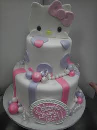 Pin By Marie Brault On Cakes Hello Kitty Baby Shower Hello Kitty Baby Baby Shower Cake Decorations