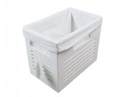 Best freizeitmobel aufbewahrungskorbe curver knit 3 er set weiss l kaufen bei obi. 2er Ablagekorbe Aufbewahrungskorbe Regalkorb Mdf Holz Weiss Mit Bezug 32x22 H 25