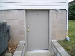Gas springs are found on the inside of the door and should be installed with the black end up (larger diameter) and the silver end (smaller diameter) on the bottom. Energy Swing Windows Replacement Doors Photo Album Exterior Basement Door In Greensburg Pa