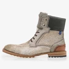 Customer support available from 8:00 until 22:00h on monday to friday. High Sand Coloured Pony Hair Lace Boot 10913 08 Floris Van Bommel