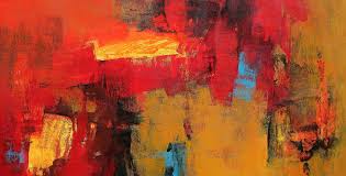 Red abstract pieces of artwork convey creativity and passion. Red Horizontal Abstract By Artist Siddhesh Rane Artzolo Com