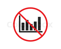 No Or Stop Column Chart Icon Stock Vector Colourbox