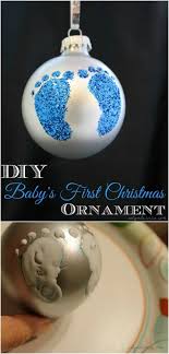This lovely white porcelain baby carriage dangles from a white ribbon that. 10 Memorable Diy Baby S First Christmas Ornaments Diy Crafts