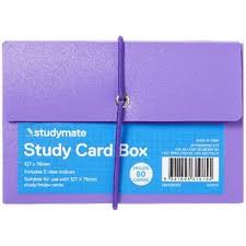 Studymate Study Card Box 127 X 76mm Purple Study Cards Card Box Cards