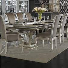 The hollywood swank bedroom collection quality and attention to detail are masterfully blended throughout the entire collection, which features lovely shapes, luxurious fabrics, distinctive details, and faux wraps. Michael Amini Hollywood Swank 9 Piece Table And Chair Set Bigfurniturewebsite Dining 7 Or More Piece Sets