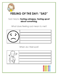 Talking about howactivity 1 activity 9 1 you can make your parents activity and teachers proud you feel for you to know kids with adhd often get into trouble. Feeling Sad Worksheet Teachers Pay Teachers