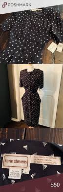 Vintage Karin Stevens 1980s Black Dress 1980s Dresses Dresses Vintage Dresses