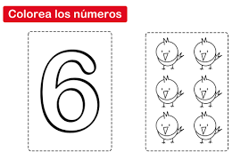 Numero 6 Para Colorear