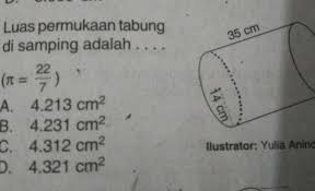 Maybe you would like to learn more about one of these? Luas Permukaan Tabung Di Samping Adalah P 22 7 Brainly Co Id