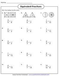 The unit begins with a list of review lessons and tools to assist in teaching fractions to fifth grade students. Equivalent Fractions Simplifying Fractions Worksheets