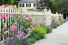40 Beautiful Garden Fence Ideas Garden Fence Fence Landscaping White Picket Fence