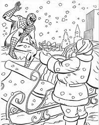 spiderman coloring pages christmas with santa coloriage noel dauphin