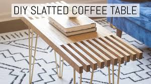 Unfortunately we only had a tiny balcony patio at that time, so it never happened. Diy Slatted Coffee Table With Hairpin Legs Erin Spain