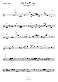 Contains printable sheet music plus an interactive, downloadable digital sheet music file. Careless Whisper Trumpet Sheet Music Intermediate Level George Michael