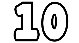 Free Printable Tracing Numbers: Bubble Number 10