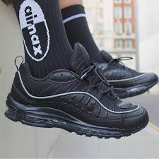 Would You Rock The Black Nike Air Max 98s Shoutout To Mruk8 5 Airmaxkicks Airmax Airmaxkicks Nike Air Shoes Nike Latest Nike Shoes