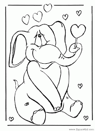 Coloriage Elephant Amoureux Coloriages St Valentin Pagine Da Colorare Colori