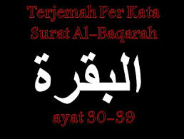 'sesungguhnya aku hendak menjadikan seorang khalifah di muka bumi'. Terjemah Per Kata Al Baqarah Ayat 30 39 Sakaran