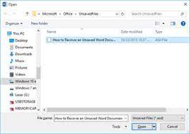 How To Recover Unsaved Word Document 2003/2007/2010/2013/2016/2019