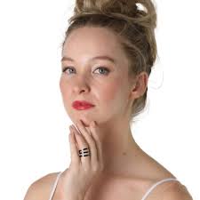 Hidalgo Black Enamel Ring 18k Yellow gold Sz. 6