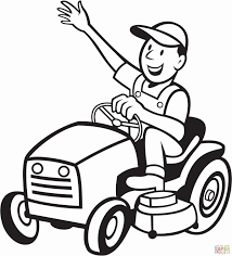 Lawn Mower Coloring Page Inspirational Farmer Riding A Tractor Mower Coloring Page Mickey Mouse Coloring Pages Bear Coloring Pages Coloring Pages Inspirational