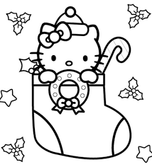 Printable hello kitty merry christmas coloring page. Free Download Christmas Kitten Coloring Pages