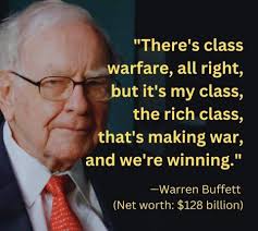 There's class warfare, all right, but...