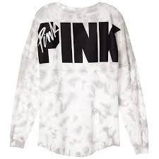 Black And Pink Tie Dye Shirt Victoria S Secret Pink Oversize Tie Dye Varsity Crew Top 2 055 Uyu Liked On Polyvore Featuring Oversized White Shirt Victoria Secret Shirts Tye Dye Shirts