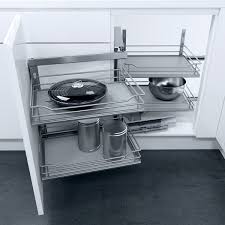 This segrato curved split door could be the perfect answer for a kitchen with a curvy corner! Hafele Wari Corner Swing Out Corner Unit Complete Set