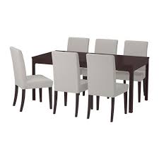 Ekedalen Henriksdal Table And 6 Chairs Dark Brown Orrsta Light Gray Ikea Dining Room Table Chairs Dark Brown Table Table And Chair Sets