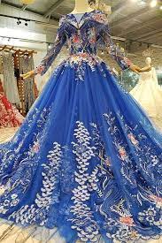 Shop more products from honey dress on storenvy, the home of independent small businesses all over the world. Simple And Luxurious Long Trailing Gemstone Blue Wedding Dress 22008 Fancy Dresses Long Dresses Long Sleeve Wedding Dress Lace