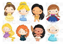 Princess Clipart Fantasy Clip Art Princess Of Kingdom Etsy In 2020 Clip Art Disney Cuties Princess