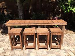 Classy Woods Pallet High Table Stools Moveis De Paletes Prateleiras De Pallet Conjunto De Jantar
