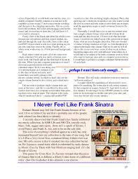 I Never Feel Like Frank Sinatra