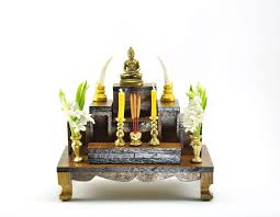 Mini Tiny Altar Table Thai Buddha Amulet Set We Sale Only Mini Altar Table Not Include Buddha Decorative Things Mini Altar Pooja Room Door Design Altar