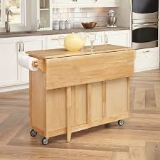 Ilot De Cuisine Avec Plateau En Bois Kennedy Kitchen Cart Natural Wood Kitchen Kitchen Island Cart