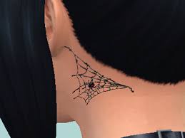 Every sims 3 download in your inbox. Neissy S Web Of Spider Tattoo Neck