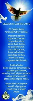 Y la voluntad del padre. Espiritu Santo Oraciones Oracion Al Espiritu Santo Oraciones Catolicas