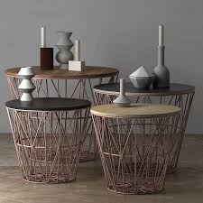 Wire Baskets Side Tables By Ferm Living Rose Side Table Wire Baskets Ferm Living