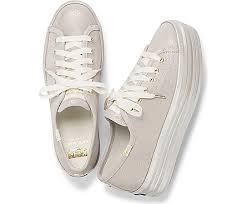 Keds X Kate Spade New York Triple Up Fine Glitter Suede Gold In 2020 Keds Shoes Wedding Sneaker
