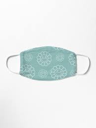 Hobicore Hobi Flower Pattern Green Jhope Smile Murakami Mask By Fandangirl In 2020 Murakami Flower Patterns Face Mask
