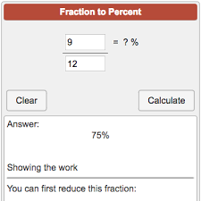 1 2/5 = 1 + 2 ÷ 5 = 1.4. Fraction To Percent Calculator