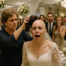 During the wedding, my mother-in-law came up to me and ripped off my wig, showing all the guests my bald head – but then something unexpected happened.” The church went silent in