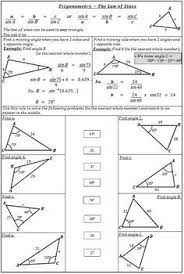 trigonometry law of sines worksheet activity by 123 math tpt